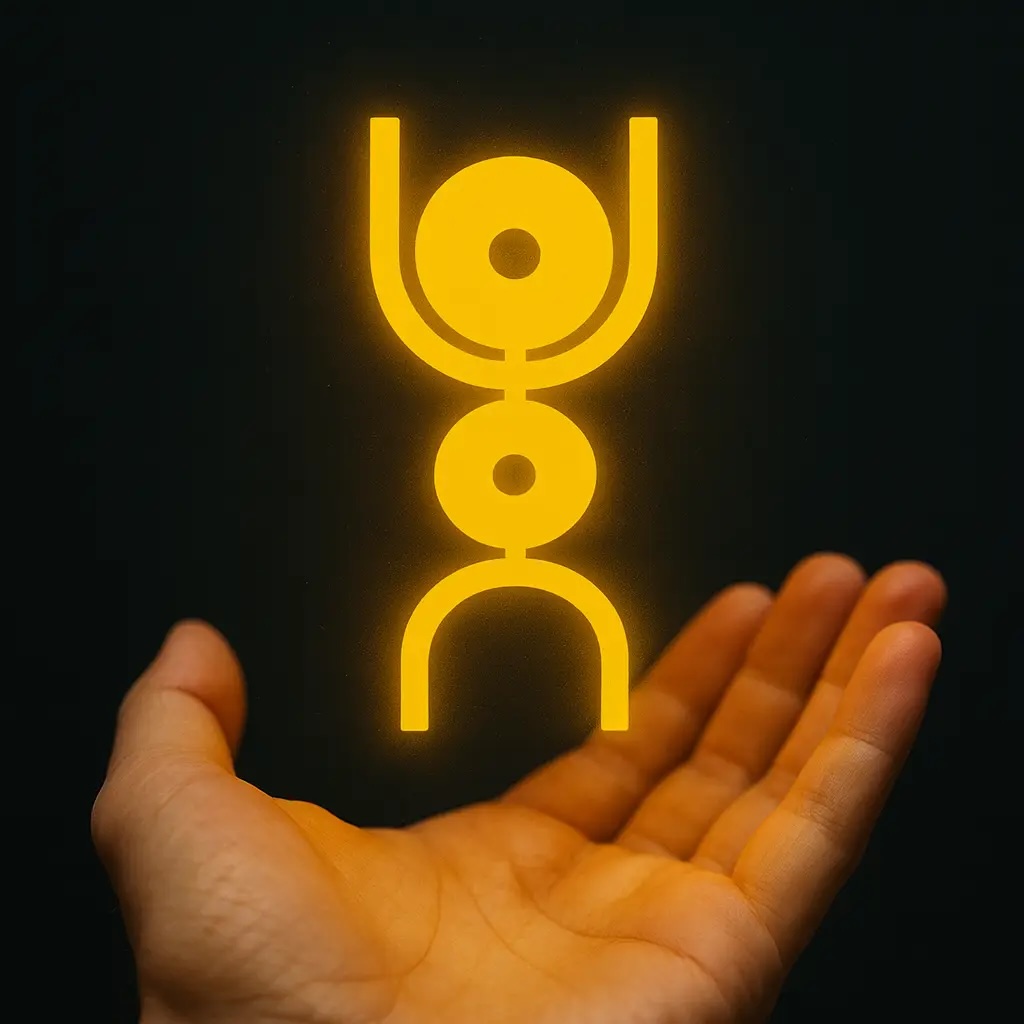 Fotografia de una mano sosteniendo el logotipo de amigo informatico