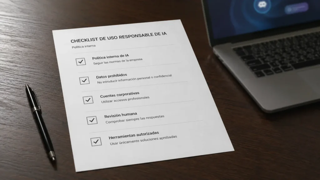 checklist antes de usar ChatGPT en empresas