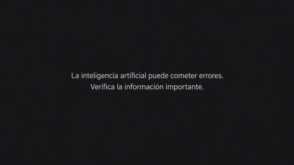 la inteligencia artificial puede cometer errores y conviene verificar la información importante